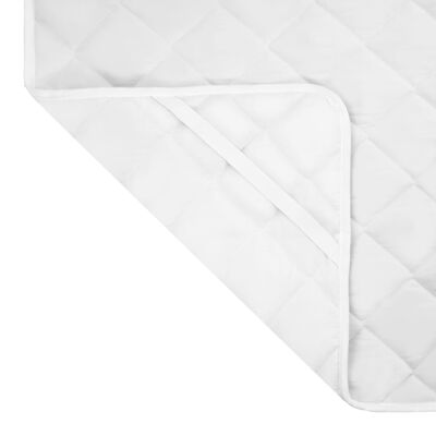 vidaXL Pikowany ochraniacz na materac, biały, 120 x 200 cm, ciężki