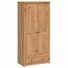vidaXL Garderoba PANAMA Mi&oacute;d 88,5 x 50 x 185 cm Lite drewno sosnowe