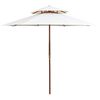 vidaXL Parasol z podw&oacute;jnym daszkiem, 270x270 cm drewno, kremowy