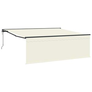 vidaXL Markiza wysuwana Kremowy 400 &times; 300 cm Poliester i aluminium