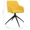 vidaXL Obrotowe krzesła do jadalni, 6 szt., ż&oacute;łte, tkanina