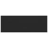 vidaXL Parapet okienny Czarny z rysunkiem drewna 120 x 50 x 4,5 cm PVC