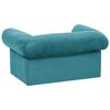 vidaXL Sofa dla psa z przechowywaniem Turkusowy 75 x 50 x 38cm Plusz