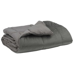 vidaXL Kołdra na cały rok 135 x 200 cm 4 pory roku jasnoszary