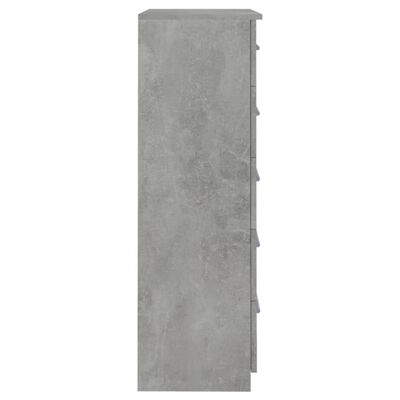 vidaXL Komoda, szarość betonu, 71x35x108 cm, płyta wiórowa