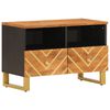 vidaXL Szafka pod TV, brązowo-czarna 70x33,5x46 cm, lite drewno mango