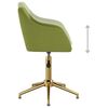 vidaXL Obrotowe krzesło stołowe, jasnozielone, obite aksamitem