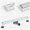 vidaXL Odpływ prysznicowy 2 w 1 z syfonem 360&deg; srebrny 60 cm