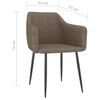 vidaXL Krzesła stołowe, 2 szt., kolor taupe, obite tkaniną