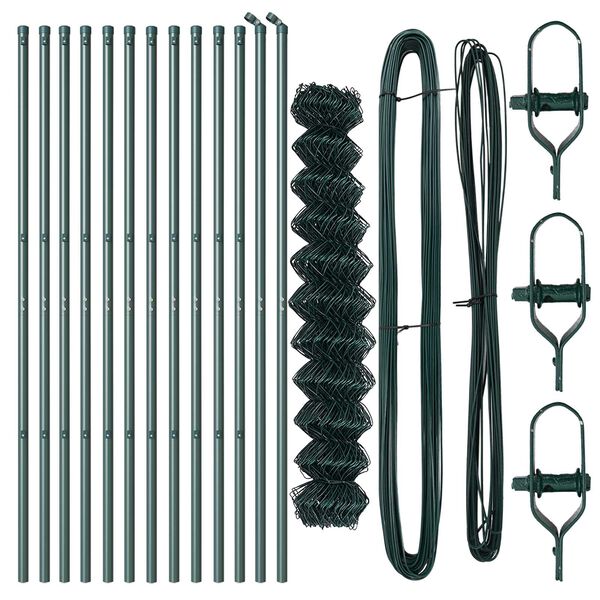 vidaXL Słupek ogrodzeniowy. Zielony 25 x 1 m (siatka 40 x 40 mm)