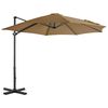 vidaXL Parasol ogrodowy z przenośną podstawą, taupe