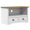 vidaXL Szafka pod TV BODO, 2 szuflady, brązowa, 91,5x44,5x56cm sosnowa