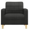 vidaXL Fotel, czarny, 60 cm, obity tkaniną