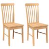 vidaXL Krzesła do jadalni 2 szt. lite drewno guma