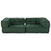 vidaXL 2-osobowa sofa modułowa, zielony, 140x70x36, tkanina