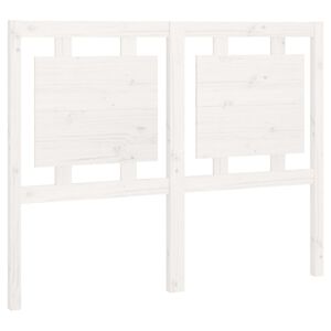vidaXL Wezgłowie ł&oacute;żka, białe, 125,5x4x100 cm, lite drewno sosnowe