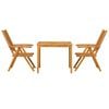 vidaXL Zestaw do jadalni w ogrodzie 3 pcs Brązowy lite drewno akacjowe