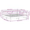 vidaXL Ł&oacute;żko z regałem, bez materaca, 180x200 cm, lite drewno sosnowe
