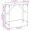 vidaXL Konsola Czarny Dąb 75 x 32 x 75 cm Materiał drewnopochodny