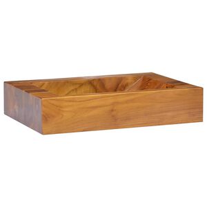 vidaXL Umywalka z drewna tekowego, 50x35x10 cm