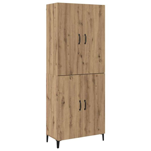 vidaXL Highboard 2 pcs Dąb rzemieślniczy Materiał drewnopochodny
