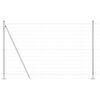 vidaXL Ogrodzenie z słupkami Srebrny 1.6 x 10 m Stal
