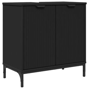 vidaXL Szafka pod umywalkę Czarny 60,5 x 33,5 x 61 cm