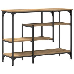 vidaXL St&oacute;ł Konsolowy z p&oacute;łką dąb artisan 100 x 35 x 75 cm