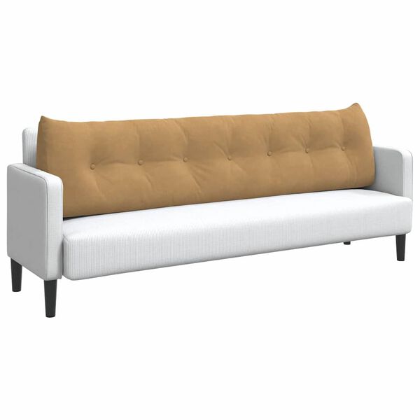 vidaXL Poduszka na plecy Brązowy 200 x 24 x 50 cm Aksamit