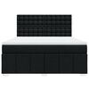 vidaXL Ł&oacute;żko kontynentalne z materacem, czarne, tkanina 180x200 cm