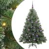 vidaXL Sztuczna choinka z 150 diodami LED Zielony 150 cm PE i PVC