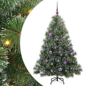 vidaXL Sztuczna choinka z 150 diodami LED Zielony 150 cm PE i PVC