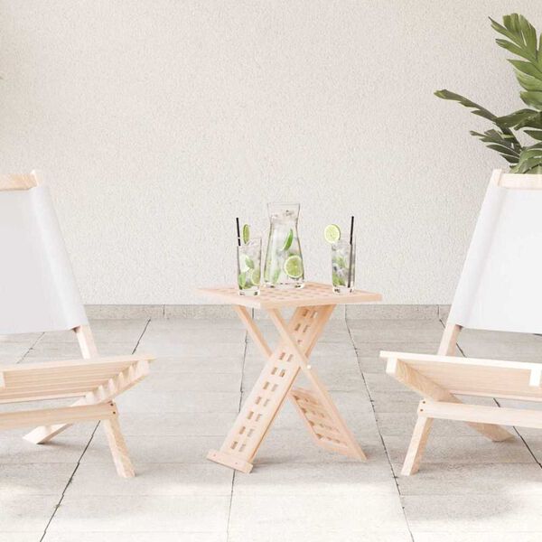 vidaXL Stolik kawowy Brązowy 33 x 33 x 40,5 cm Lity Bukowy