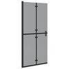 vidaXL Ściana prysznicowa Walk-In Czarny 90 x 6.5 x 190 cm