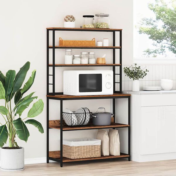 vidaXL P&oacute;łka kuchenna Stare drewno 100 x 40 x 168 cm