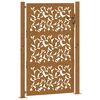 vidaXL Brama ogrodowa 100x125 cm Stal nierdzewna Wz&oacute;r liścia