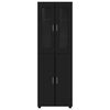 vidaXL Highboard Czarny 60 x 35 x 182 cm Materiał drewnopochodny