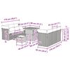 vidaXL Zestaw Sof na Ogr&oacute;d 9 pcs Beżowy i kremowy polirattan