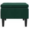 vidaXL Podn&oacute;żek z drewnianymi n&oacute;żkami, ciemnozielony, obity aksamitem