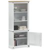 vidaXL Highboard Biały 74 x 38 x 170 cm Lite drewno sosnowe