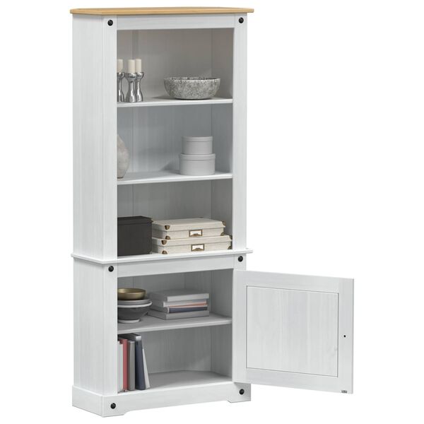 vidaXL Highboard Biały 74 x 38 x 170 cm Lite drewno sosnowe
