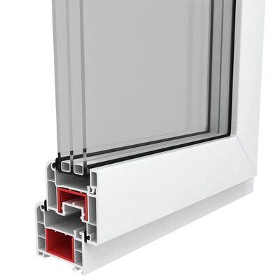 Okno PVC Potrójna Szyba rączka z prawej Wymiar 600 x 1000 mm