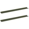 vidaXL P&oacute;łka wisząca 2 pcs Zielony oliwkowy 100 x 9 x 2,5 cm Stal