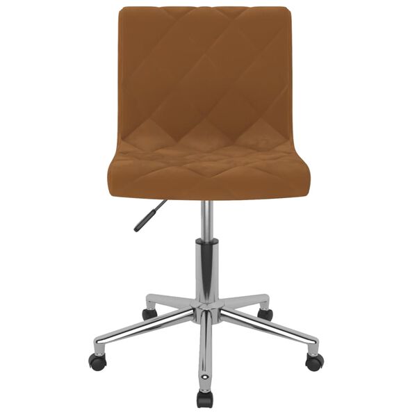 vidaXL Obrotowe krzesła stołowe, 4 szt., brązowe, obite aksamitem