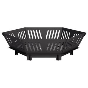 vidaXL Kominek Czarny 60 x 60 x 18 cm Stal
