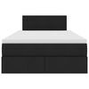 vidaXL Ł&oacute;żko z miejscem na przechowywanie i materacem Czarny