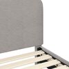 vidaXL Stelaż ł&oacute;żka dla malucha z oparciem Jasnoszary 70 x 140 cm
