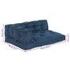 vidaXL Poduszka do sofy paletowej 3 pcs Indygo 120 x 80 x 38 cm