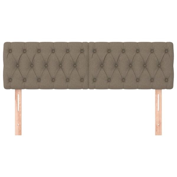 vidaXL Zagł&oacute;wki, taupe, 160x7x78/88 cm, tkanina