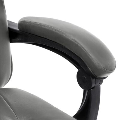 vidaXL Krzesło biurowe, antracytowe, obite sztuczną skórą
